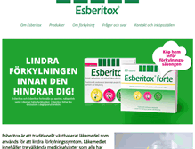 Tablet Screenshot of esberitox.se